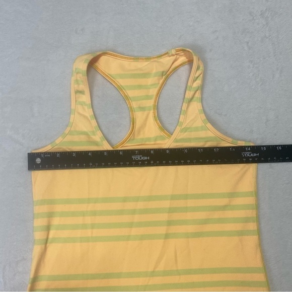 Lululemon Cool Racerback Ocean Stripe Mellow Lemon Women’s Size 8 Rare - Picture 5 of 7